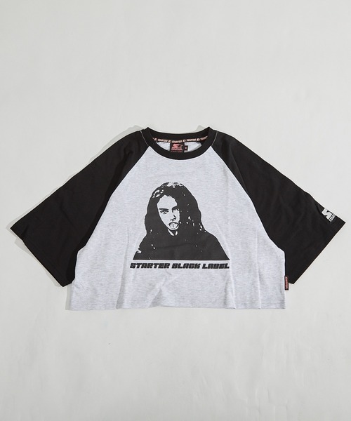 STARTER tシャツ ショート丈 ラグランプリントTシャツ