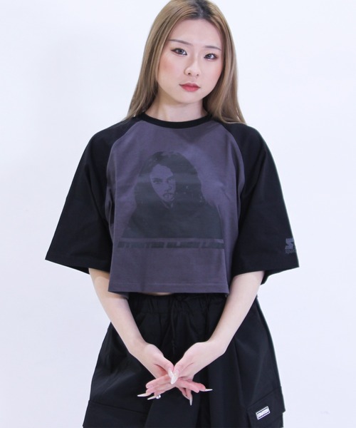 vintage フェリックス ラグランtシャツ 短丈 STARTER tシャツ ショート丈 ラグランプリントTシャツ