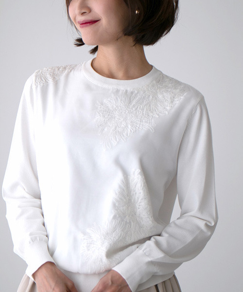 tシャツ Ehre styleオリジナル拘りました！！大人レースの正解ニット レディース