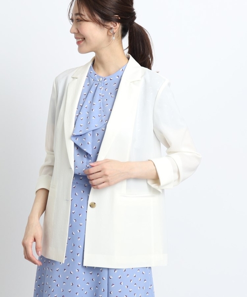 セオリー theory Admiral Crepe Waist Tab JKT ジャケット ノーカラー