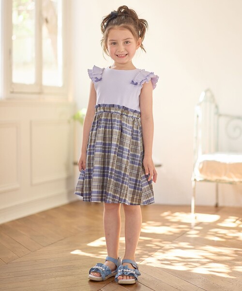 まゆあち★4点セット【anyfam】ドッキングワンピース　姉妹お揃い チェック ドッキングワンピース / any FAM KIDS | ファッション