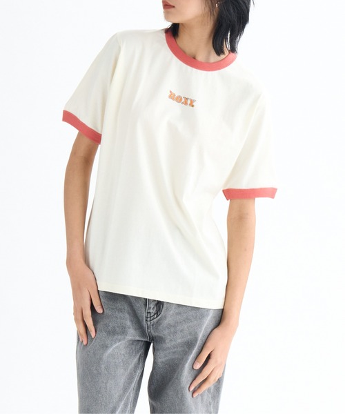 ROXY（ロキシー） tシャツ SMILE BONITA/ロキシーリンガーショート丈