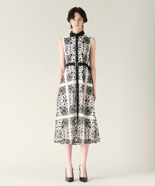 刺繍フレアドレス　グレースコンチネンタル GRACE CONTINENTAL（グレースコンチネンタル） ドレス 刺繍フレ