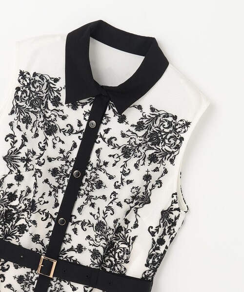 GRACE CONTINENTAL（グレースコンチネンタル） ドレス 刺繍フレ