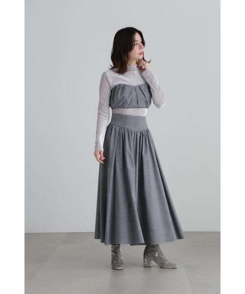 JILL STUART チューブトップ ベアトップ タックギャザービスチェ