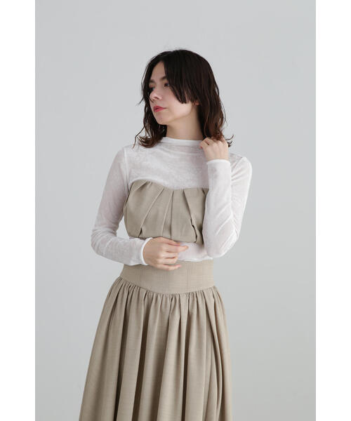 大人気！まとめ一覧 JILL STUART タックギャザービスチェ ベアトップ チューブトップ トップス