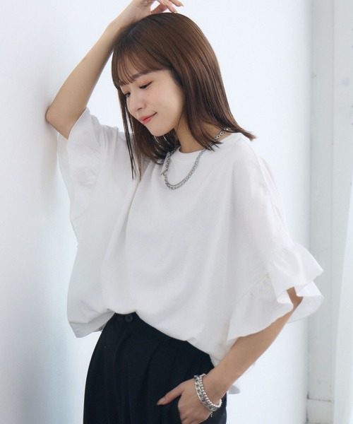 RETROGIRL（レトロガール） tシャツ フリルsleeve T-shirt レディース