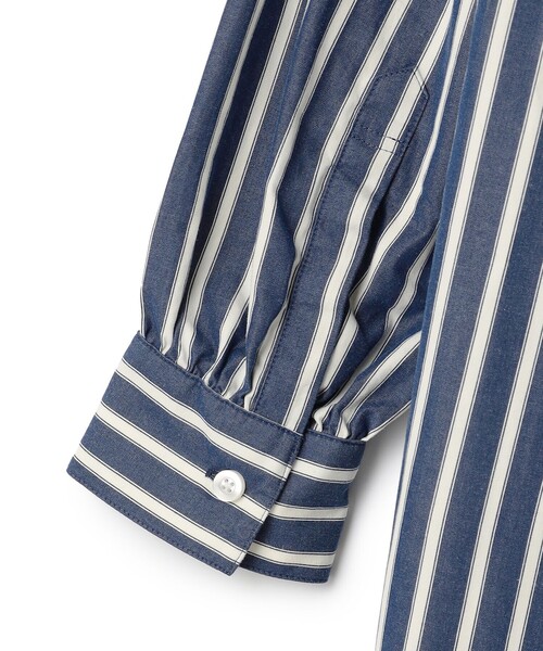 美品＊希少 LA PRESTIC OUISTON シルク切替　シャツ　ストライプ 美品＊希少 LA PRESTIC OUISTON シルク切替 シャツ ストライプ