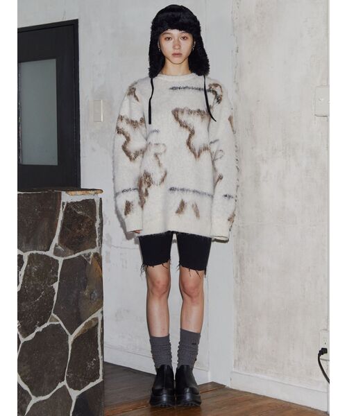 ニット セーター 「VEQUM」FLUFFY COLOR KNIT レディース VEQUM ニット セーター 「VEQUM」FLUFFY COLOR KNIT レディース