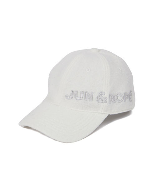 JUNROPE ホワイトキャップ R.ロゴ S-Mサイズ JUN&ROPE'（ジュンアンドロペ） キャップ 帽子 つば裏ボアフリース
