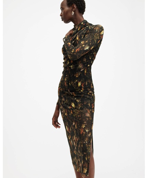 ALLSAINTS（オールセインツ） ワンピース TIA MESH PRINTED MIDI DRESS