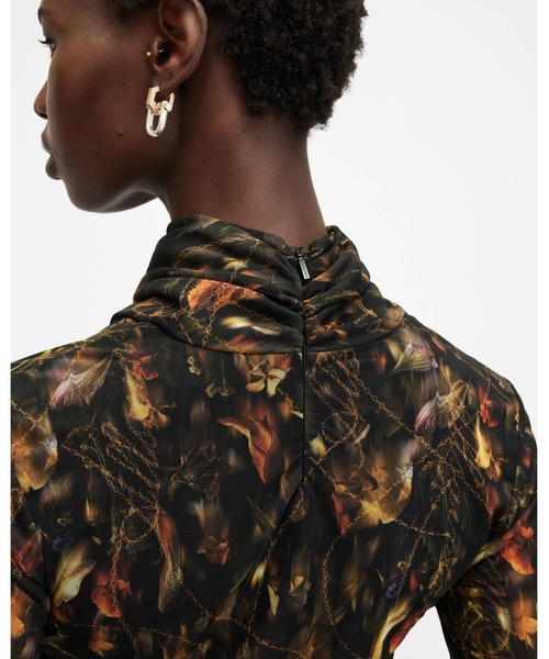 ALLSAINTS（オールセインツ） ワンピース TIA MESH PRINTED MIDI DRESS