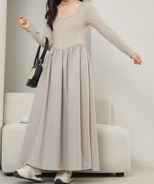 Lace Ladies（レースレディース） ワンピース ラウンドネック 切り替え