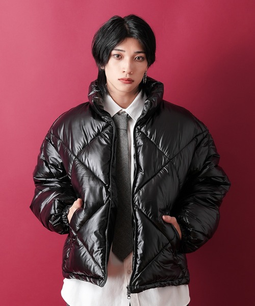 ブルゾン アウター a.p.o.v. リバーシブルキルティング中綿ジャケット