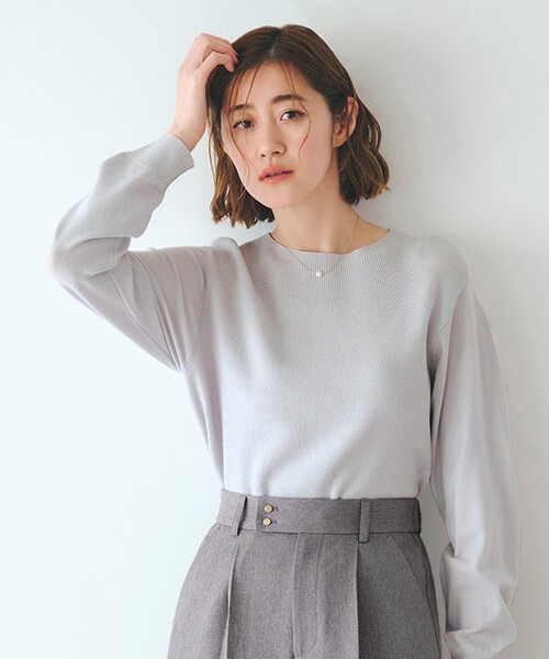 grove（グローブ） ニット セーター 「洗える」毛玉軽減ニットプル