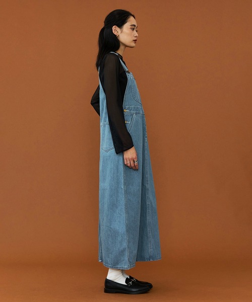 美品♡パーリーゲイツ♡Lee♡ジャンバースカート♡ブルー♡デニム♡リサイクル♡S Lee（リー） ジャンパースカート オーバーオールマキシスカート