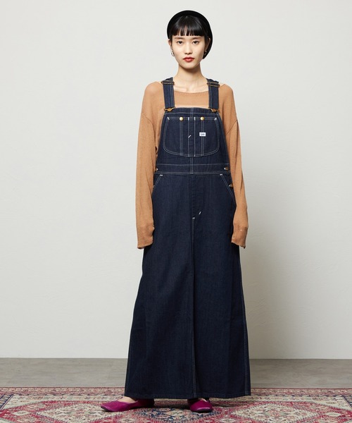 美品♡パーリーゲイツ♡Lee♡ジャンバースカート♡ブルー♡デニム♡リサイクル♡S Lee（リー） ジャンパースカート オーバーオールマキシスカート