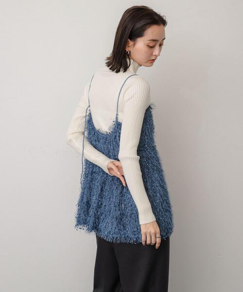 SENSE OF PLACE by URBAN RESEARCH フェザーフリンジキャミビスチェ