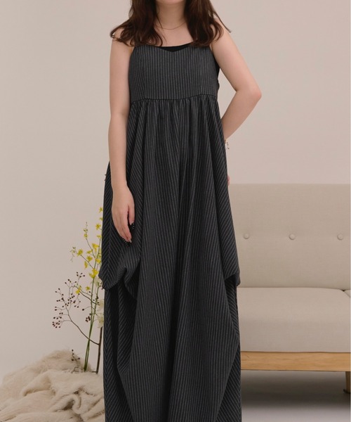 loin nuit ワンピース random drape camisole one-piece / ランダム