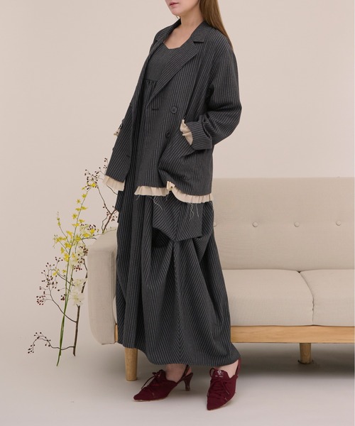 loin nuit ワンピース random drape camisole one-piece / ランダム