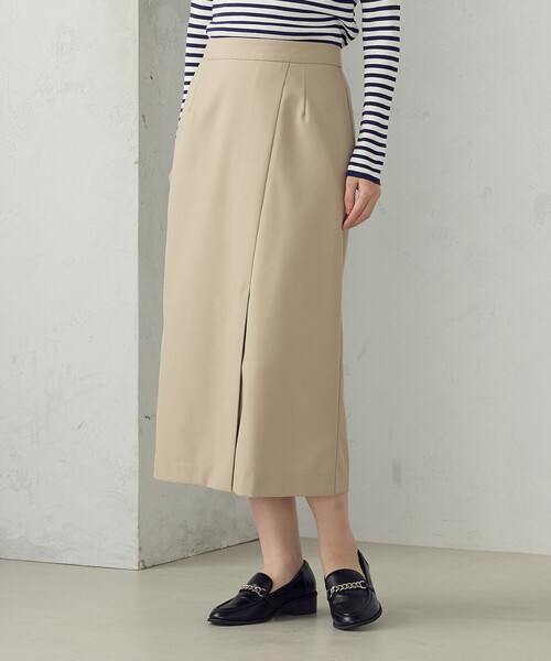 コムコム　スカート COMME CA ISM（コムサイズム） スカート Iライン ラップ風スリット