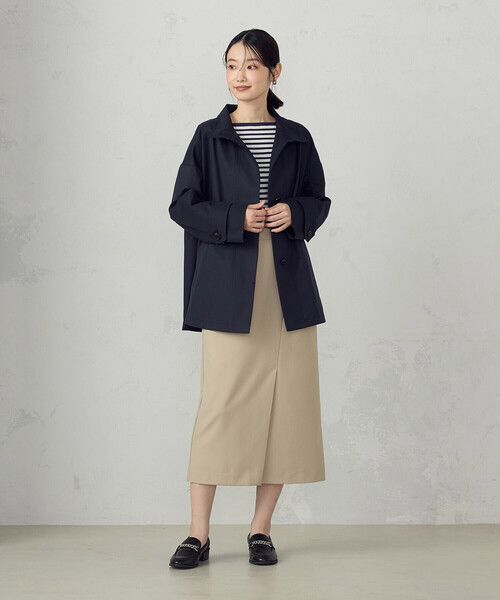 COMME CA ISM（コムサイズム） ロング スカート Iライン ラップ風