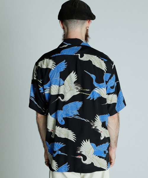 【新品】schott ショット パイナップルジュース レーヨンシャツ クレーン PJ/×パイナップルジュース/RAYON SHIRT CRANE/レーヨンシャツ クレーン