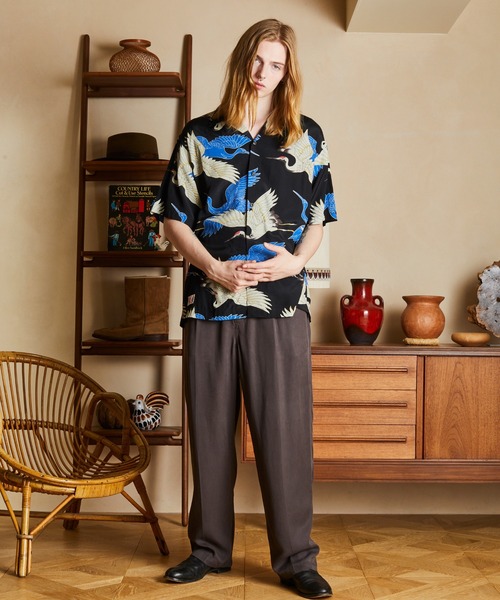 し*た様 ショット PJ ×パイナップルジュース レーヨンシャツ M PJ/×パイナップルジュース/RAYON SHIRT SHELL/レーヨンシャツ