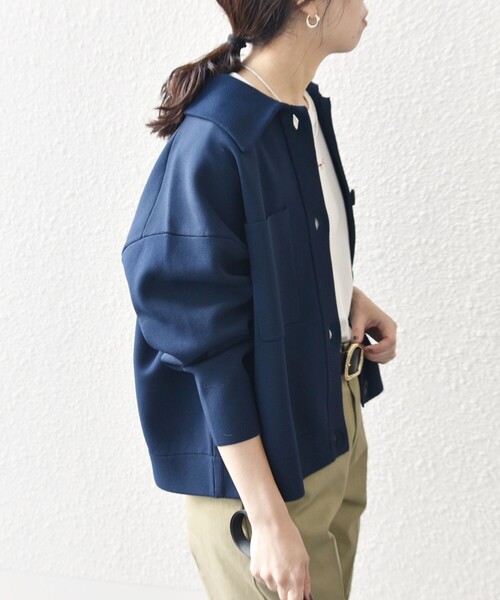 SHIPS any:〈手洗い可能〉コンパクト ニット ジャケット カーディガン SHIPS any:〈手洗い可能〉コンパクト ニット ジャケット