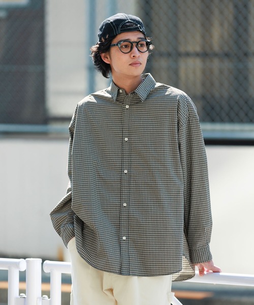 RE. アールイードット 完売モデル リバーシブルチェックシャツ 大きい RAGEBLUE（レイジブルー） シャツ アソートチェックオーバーサイズ