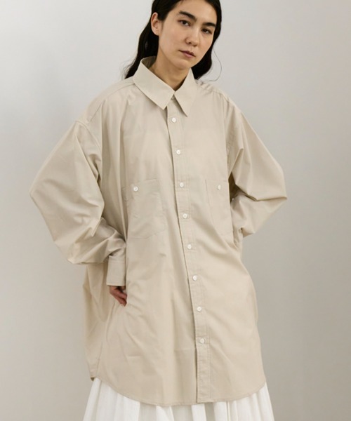 ブラウス シャツ kacaレギュラーオーバーシャツ レディース メンズ S～M】レギュラーカラーシャツ【長袖/多機能/ウォッシャブル