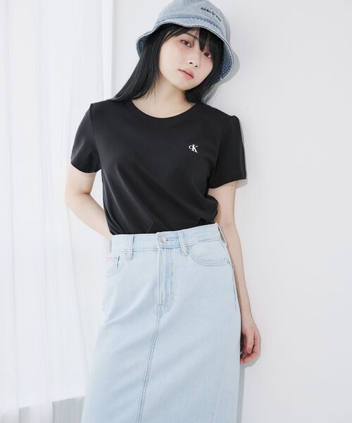 tシャツ ロゴスリムTシャツ レディース