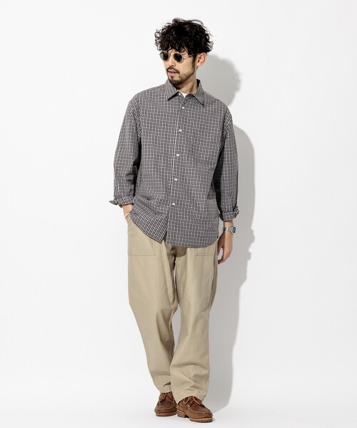 fresh serviseマイクロタイプライター レギュラーカラーシャツ FreshService MICRO TYPEWRITER CORPORATE L/S REG