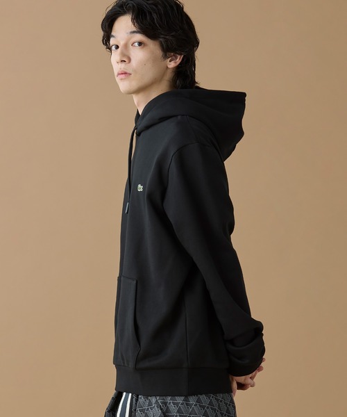 ラコステ黒パーカーセットアップ LACOSTE（ラコステ） パーカー エッセンシャルスウェットフーディー