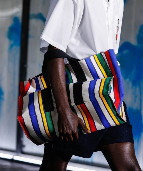 MSGM（エムエスジーエム） トートバッグ 「NEW」マルチストライプ 