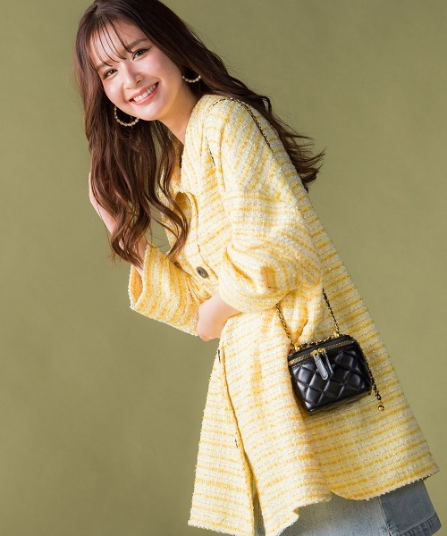 「VICKY」 ツイードジャケット M ブルー レディース_画像2