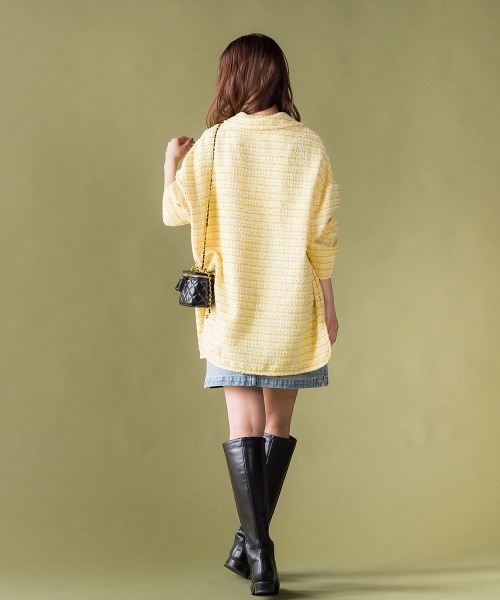 「VICKY」 ツイードジャケット M ブルー レディース_画像4