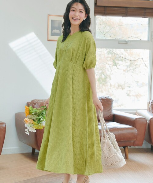 Tiaclasse ワンピース ワッフルVネックワンピース : ZOZOTOWN Yahoo!店