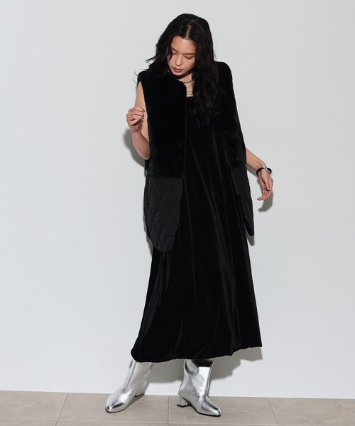 「GALLEST」 キャミソールワンピース 34 ブラック レディース_画像2