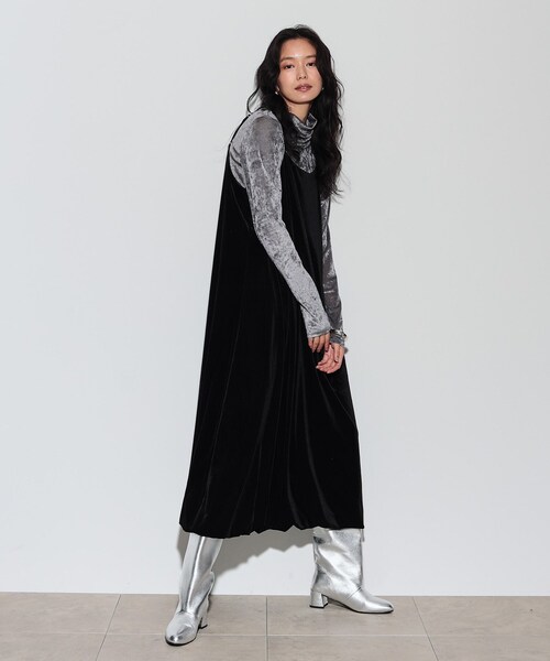 「GALLEST」 キャミソールワンピース 34 ブラック レディース_画像5