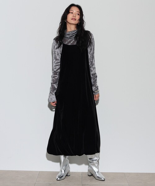 「GALLEST」 キャミソールワンピース 34 ブラック レディース_画像6