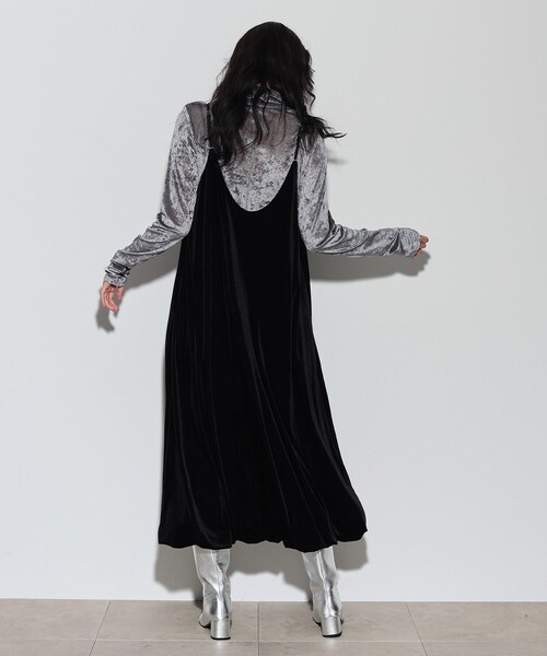 「GALLEST」 キャミソールワンピース 34 ブラック レディース_画像8