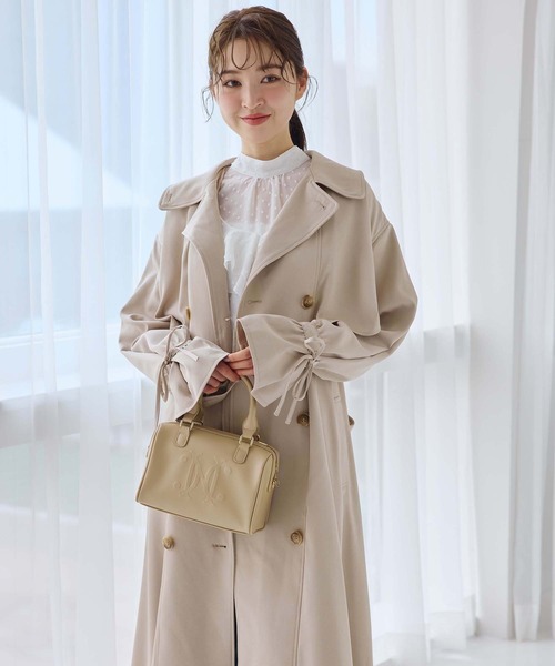 「one after another NICE CLAUP」 トレンチコート LARGE アイボリー レディース_画像5