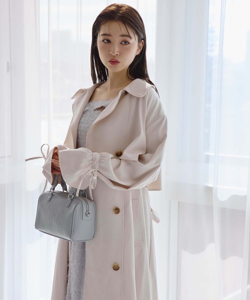 「one after another NICE CLAUP」 トレンチコート LARGE アイボリー レディース_画像8