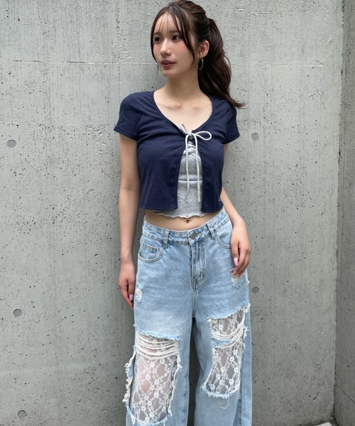 tシャツ 「2025SS」マルチフリルカットソー「取り外し可能/洗える」 レディース セール】【2025SS】マルチフリルカットソー【取り外し可能