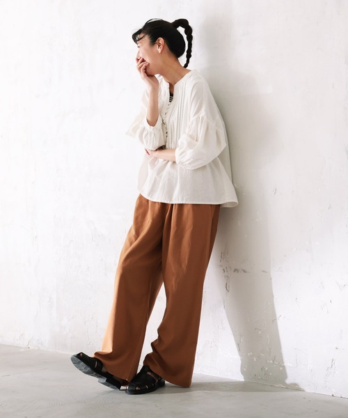 soulberry（ソウルベリー） ワイドパンツ パンツ コットンリネンの涼し