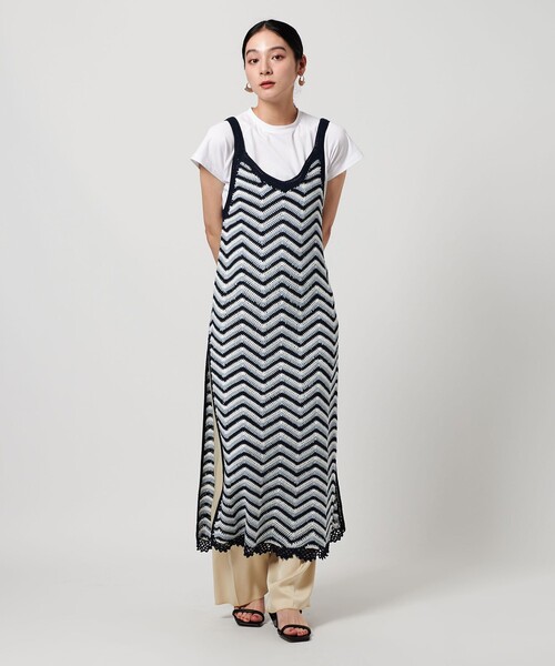 未使用^_^BY別注★loganニットワンピース LOGAN knitting mills ワンピース 「別注」「LOGAN mills