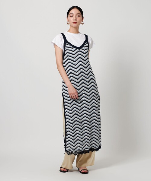 未使用^_^BY別注★loganニットワンピース LOGAN knitting mills ワンピース 「別注」「LOGAN mills