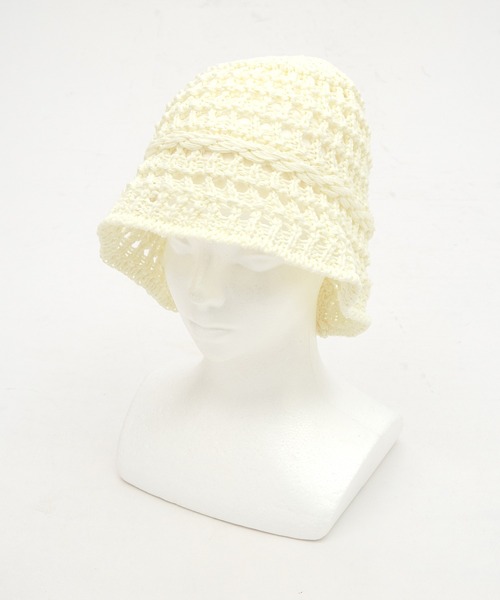 帽子 ハット レディース an meets zakka ザクザクメッシュ編みクロシェ