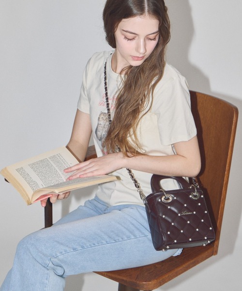 Lallana（ララーナ） ハンドバッグ 2wayキルティングパールバッグ 